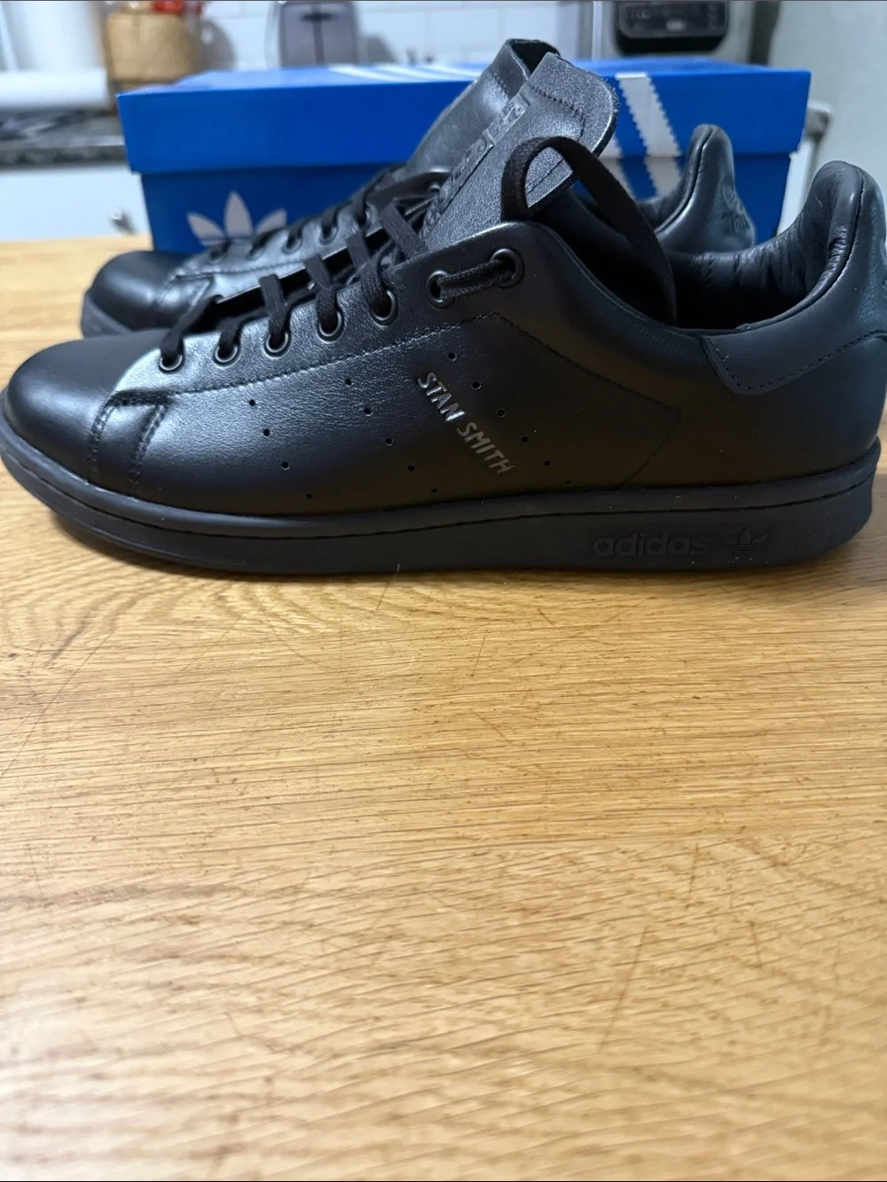 adidas Black Leather Stan Smith Sneakers